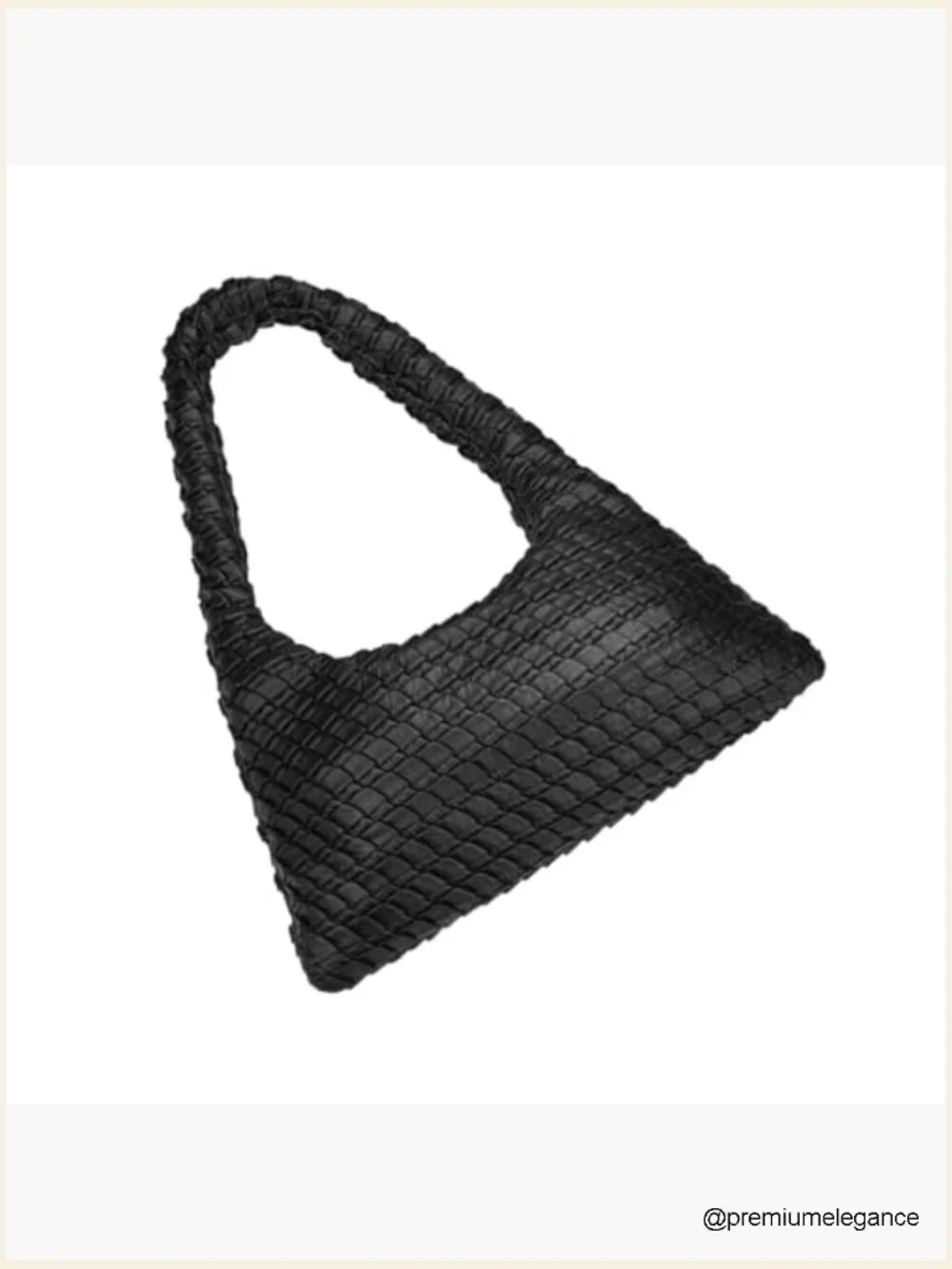 Textured Hobo Bag - PU Leather Shoulder Tote, Magnetic Closure, Work Travel Bag